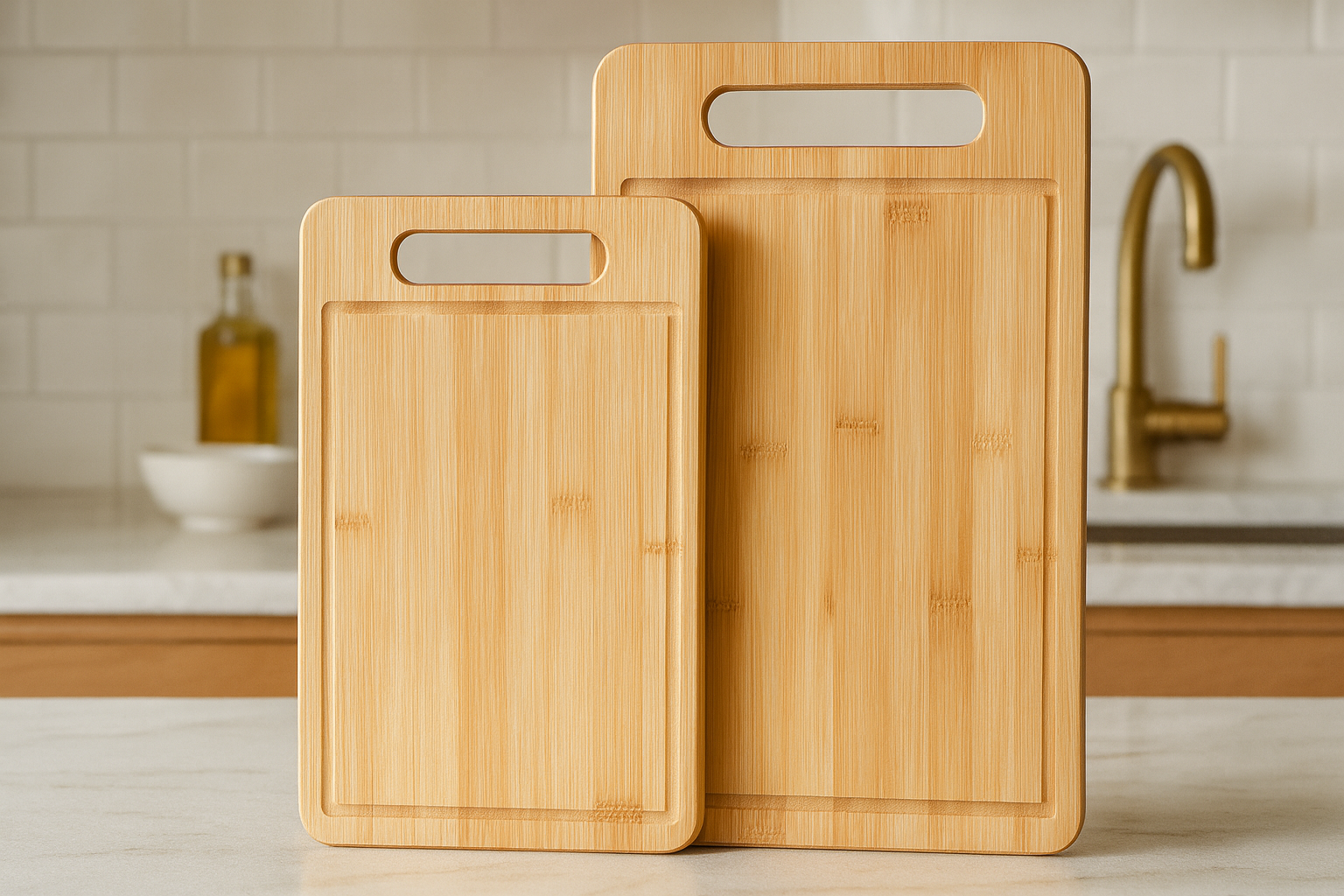 Premium Bamboo Cutting Board Set — Medium and Large
