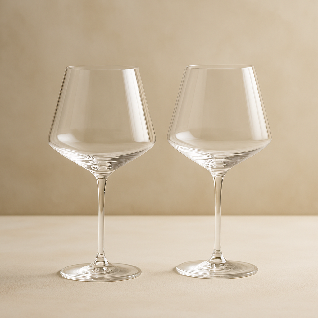 Modern Crystal Wine Glass Set (2)