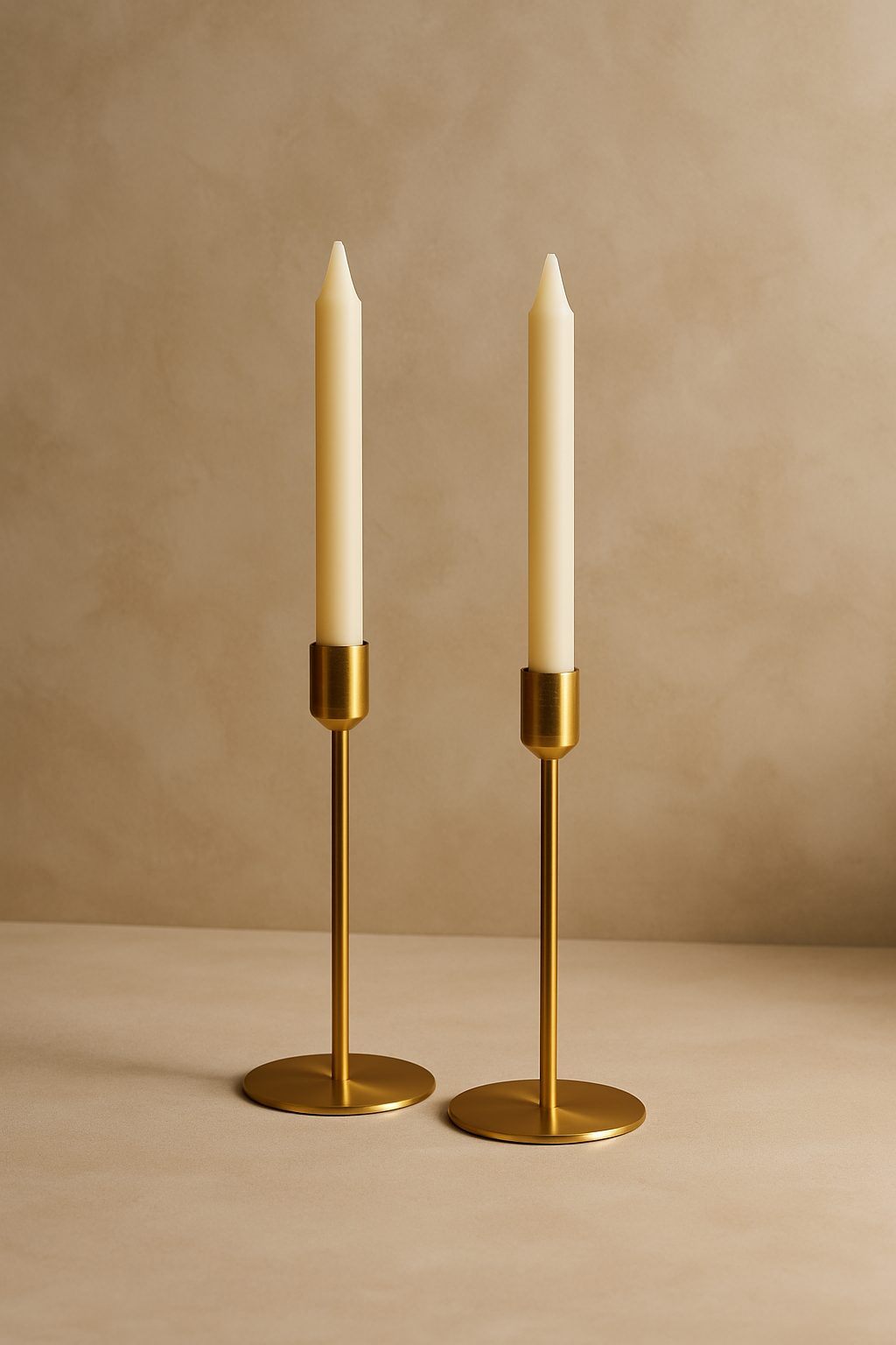 Gold Taper Holders (Set of 2)